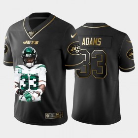 Camiseta Hombre NFL New York Jets Jamal Adams 33 Golden Edition Special Signature Vapor Limited